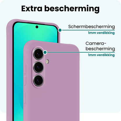 Forterra Samsung S25 FE Hoesje Siliconen Backcover Lichtgewicht - Lila