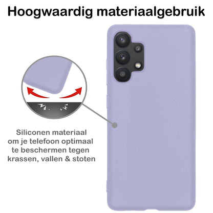 Forterra Samsung A32 4G Hoesje Siliconen Backcover Lichtgewicht - Lila