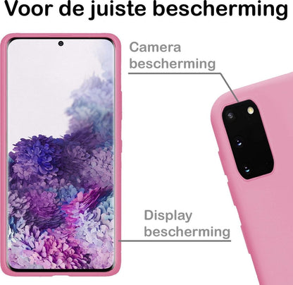 Forterra Samsung S20 Hoesje Siliconen Backcover Lichtgewicht - Lichtroze