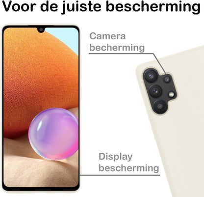 Forterra Samsung A32 5G Hoesje Siliconen Backcover Lichtgewicht - Wit