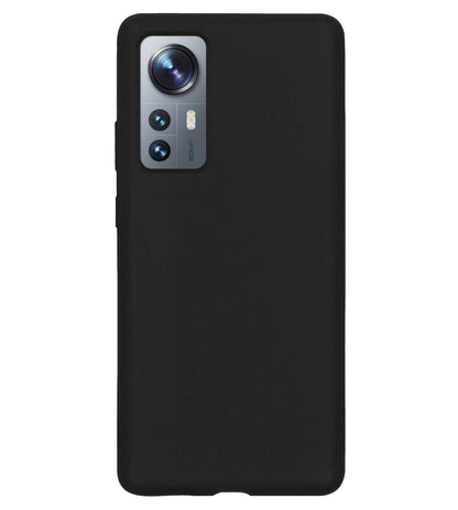 Forterra Xiaomi 12X Hoesje Siliconen Backcover Lichtgewicht - Zwart