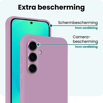 Forterra Samsung S25 Plus Hoesje Siliconen Backcover Lichtgewicht - Lila
