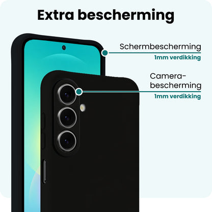 Forterra Samsung A27 Hoesje Siliconen Backcover Lichtgewicht - Zwart