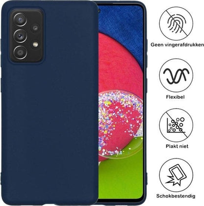 Forterra Samsung A52s Hoesje Siliconen Backcover Lichtgewicht - Donkerblauw