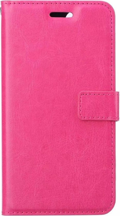Forterra iPhone 11 Pro Hoesje Bookcase Cover met Kaarthouder - Donkerroze