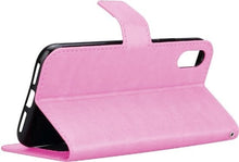 Forterra iPhone Xs Hoesje Bookcase Cover met Kaarthouder - Lichtroze
