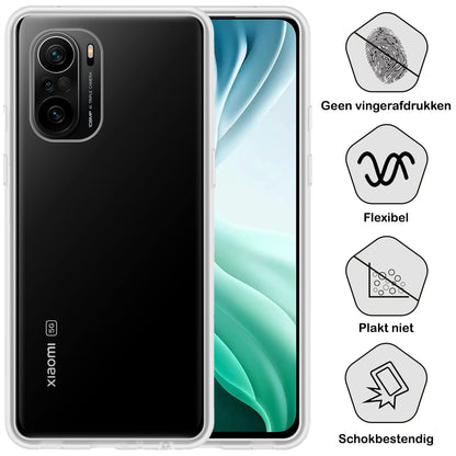 Forterra Poco F3 Hoesje Siliconen Backcover Lichtgewicht - Transparant