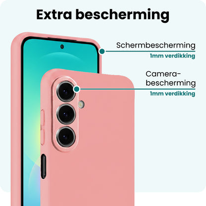 Forterra Samsung A27 Hoesje Siliconen Backcover Lichtgewicht - Lichtroze