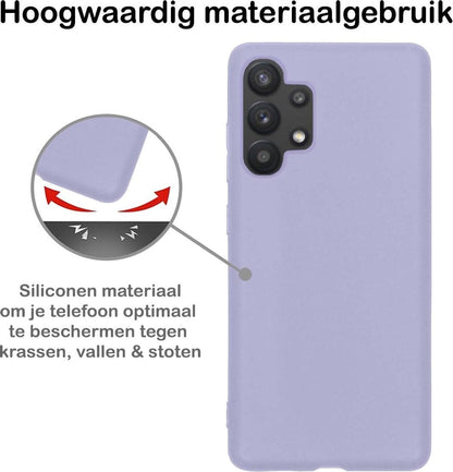 Forterra Samsung A32 5G Hoesje Siliconen Backcover Lichtgewicht - Lila