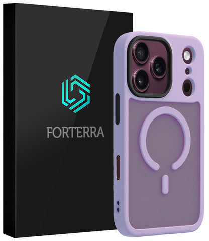 Forterra iPhone 18 Pro Max Hoesje Geschikt voor Magsafe Backcover Shockproof - Lila