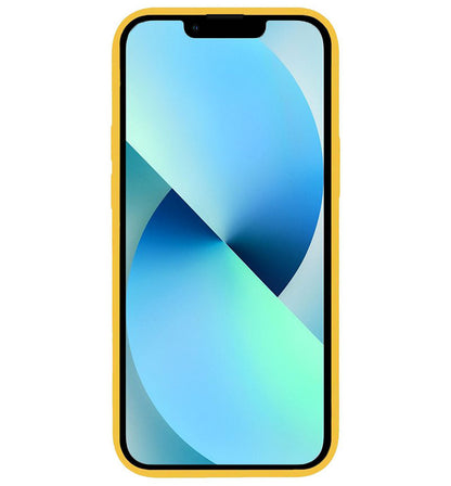 Forterra iPhone 13 Mini Hoesje Siliconen Backcover Lichtgewicht - Geel