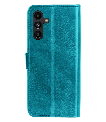 Forterra Samsung A13 5G Hoesje Bookcase Cover met Kaarthouder - Turquoise