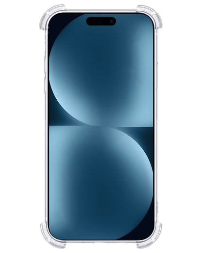 Forterra iPhone 15 Pro Max Hoesje Kaarthouder Backcover Shockproof - Transparant