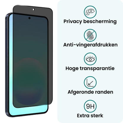 Forterra Samsung A57 Screenprotector Gehard Glas - Privacy