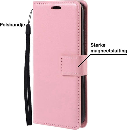 Forterra Samsung A32 5G Hoesje Bookcase Cover met Kaarthouder - Lichtroze