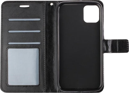 Forterra iPhone 12 Pro Max Hoesje Bookcase Cover met Kaarthouder - Zwart