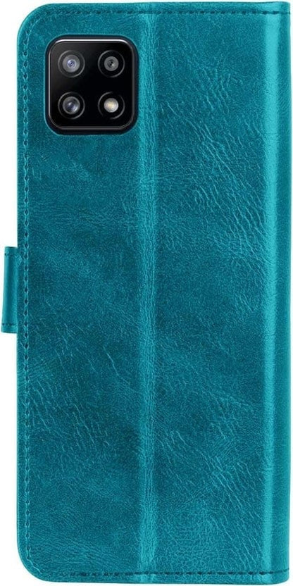 Forterra Samsung A22 4G Hoesje Bookcase Cover met Kaarthouder - Turquoise