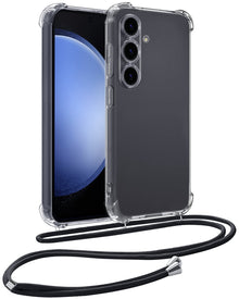 Forterra Samsung S23 FE Hoesje met Koord Backcover Shockproof - Transparant