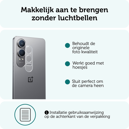 Forterra OnePlus Nord CE 4 Lite Camera Screenprotector Gehard Glas