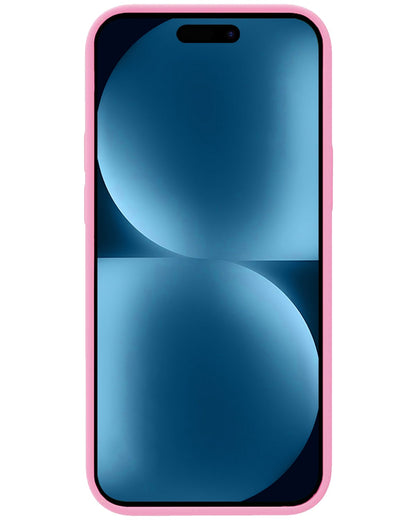 Forterra iPhone 15 Pro Hoesje Siliconen Backcover Lichtgewicht - Lichtroze
