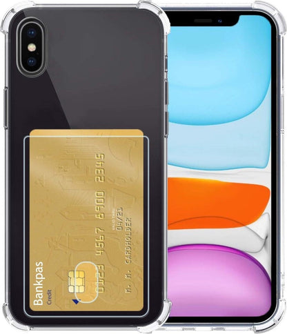 Forterra iPhone Xs Max Hoesje Kaarthouder Backcover Shockproof - Transparant