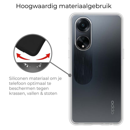 Forterra OPPO A98 Hoesje Siliconen Backcover Lichtgewicht - Transparant