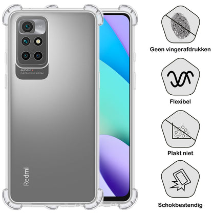 Forterra Xiaomi Redmi 10 2022 Hoesje Shockproof Backcover Siliconen - Transparant