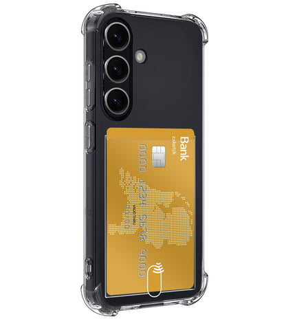 Forterra Samsung S23 FE Hoesje Kaarthouder Backcover Shockproof - Transparant