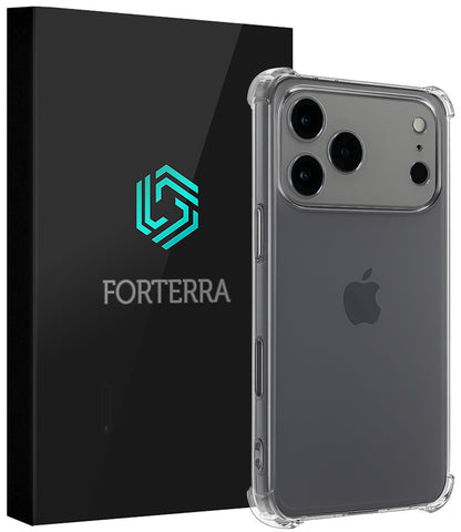 Forterra iPhone 17 Pro Hoesje Shockproof Backcover Siliconen - Transparant
