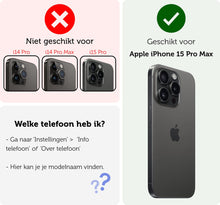 Forterra iPhone 15 Pro Max Screenprotector Gehard Glas met Installatieframe