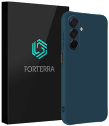Forterra Samsung A17 Hoesje Siliconen Backcover Lichtgewicht - Donkerblauw