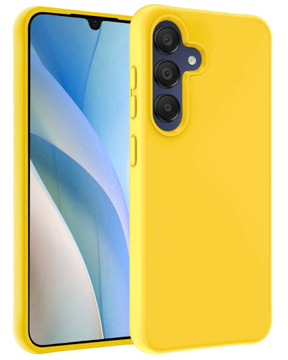 Forterra Samsung A15 Hoesje Siliconen Backcover Lichtgewicht - Geel