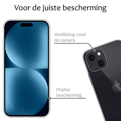 Forterra iPhone 15 Plus Hoesje Siliconen Backcover Lichtgewicht - Transparant