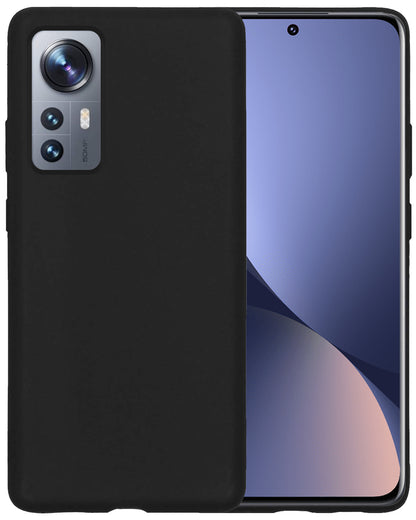 Forterra Xiaomi 12X Hoesje Siliconen Backcover Lichtgewicht - Zwart