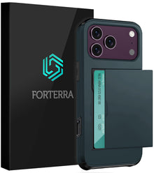 Forterra iPhone 18 Pro Max Hoesje Kaarthouder Hard Case Shockproof - Donkerblauw