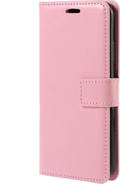 Forterra iPhone 12 Pro Hoesje Bookcase Cover met Kaarthouder - Lichtroze