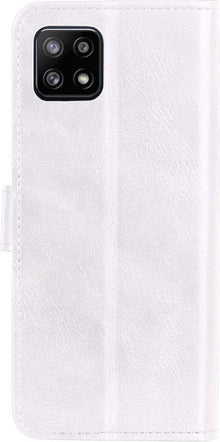 Forterra Samsung A22 4G Hoesje Bookcase Cover met Kaarthouder - Wit