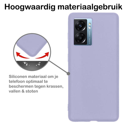 Forterra OPPO A77 Hoesje Siliconen Backcover Lichtgewicht - Lila