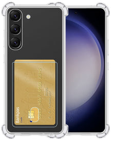 Forterra Samsung S23 Plus Hoesje Kaarthouder Backcover Shockproof - Transparant