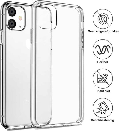 Forterra iPhone 11 Hoesje Siliconen Backcover Lichtgewicht - Transparant