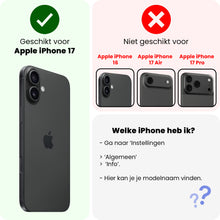 Forterra iPhone 17 Hoesje Kaarthouder Hard Case Shockproof - Grijs