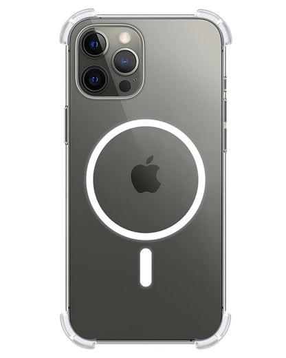 Forterra iPhone 14 Pro Max Hoesje Geschikt voor Magsafe Backcover Shockproof - Transparant