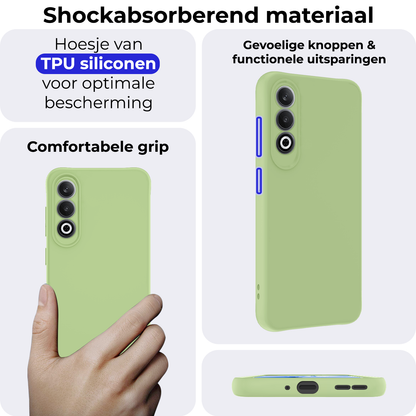 Forterra OnePlus Nord CE 4 Hoesje Siliconen Backcover Lichtgewicht - Groen