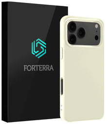 Forterra iPhone 17 Pro Max Hoesje Siliconen Backcover Lichtgewicht - Wit