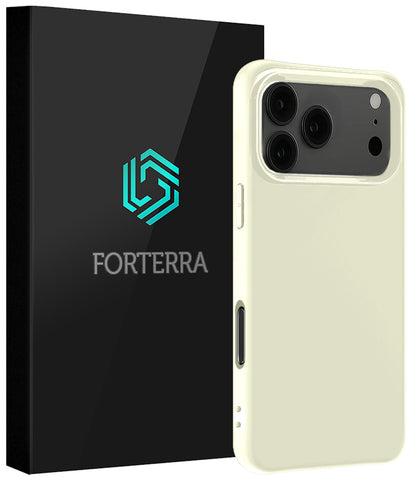 Forterra iPhone 17 Pro Max Hoesje Siliconen Backcover Lichtgewicht - Wit