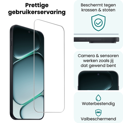 Forterra OnePlus 15R Screenprotector Gehard Glas - Anti-kras
