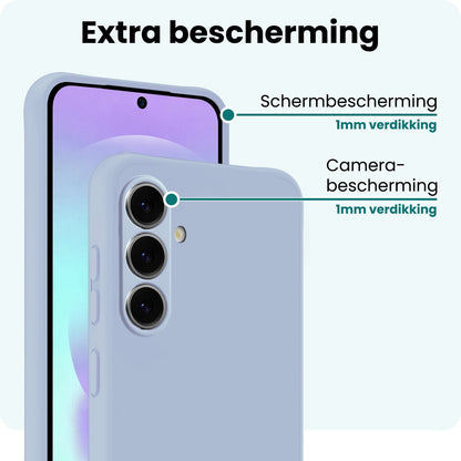Forterra Samsung A37 Hoesje Siliconen Backcover Lichtgewicht - Lichtblauw