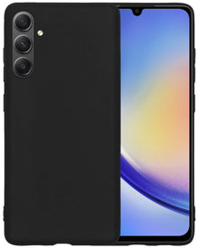 Forterra Samsung A34 Hoesje Siliconen Backcover Lichtgewicht - Zwart