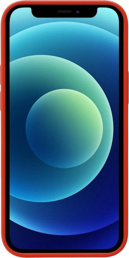 Forterra iPhone 12 Pro Hoesje Siliconen Backcover Lichtgewicht - Rood