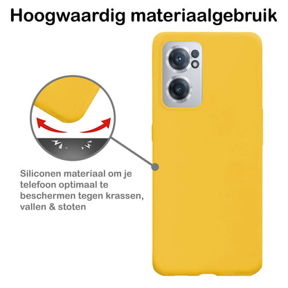 Forterra OnePlus Nord CE 2 Hoesje Siliconen Backcover Lichtgewicht - Geel